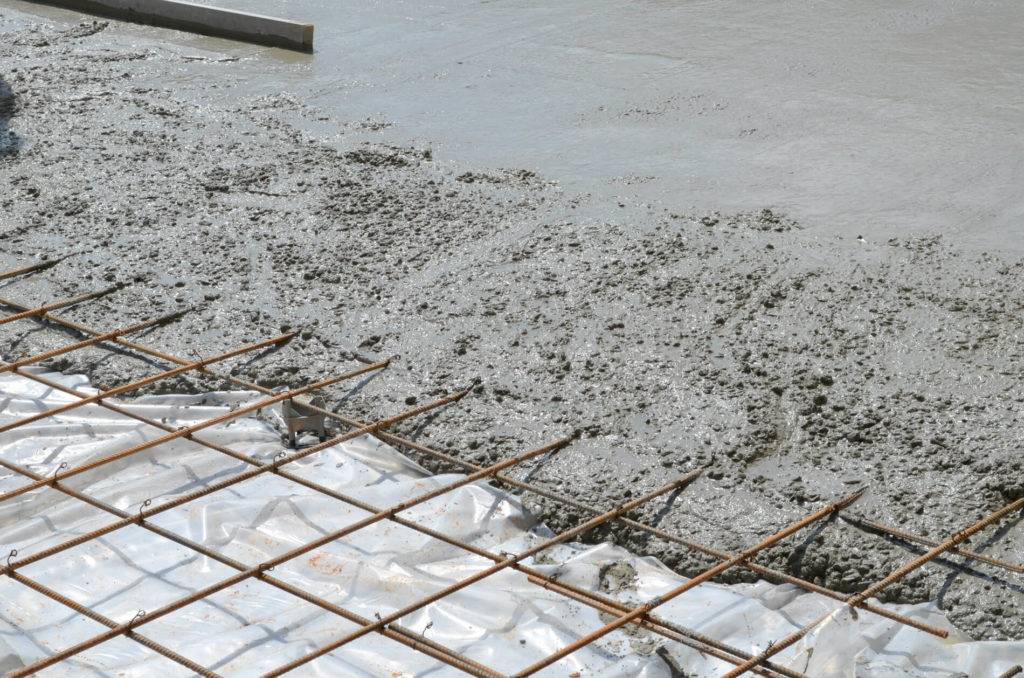 concrete being poured