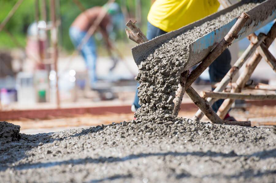 concrete being poured